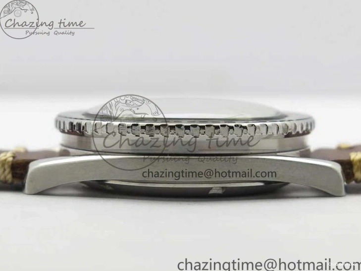 0408 Vintage Seamaster 300 Date T SS B12 Black Dial On Brown Leather Strap A2836 (Free Nylon Strap) WeatherProof 7911